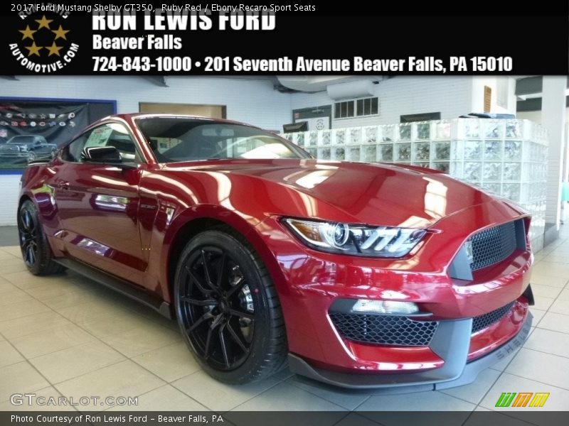 Ruby Red / Ebony Recaro Sport Seats 2017 Ford Mustang Shelby GT350