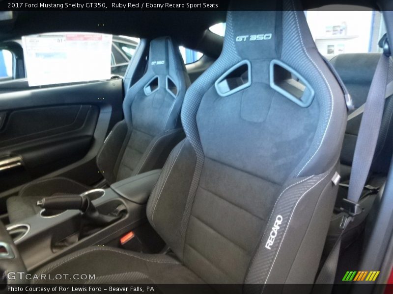 Front Seat of 2017 Mustang Shelby GT350