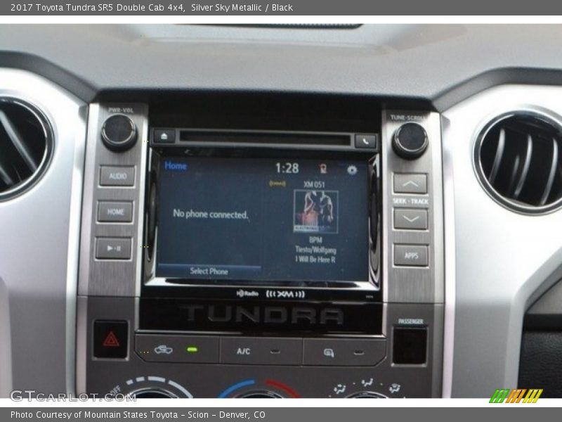 Silver Sky Metallic / Black 2017 Toyota Tundra SR5 Double Cab 4x4