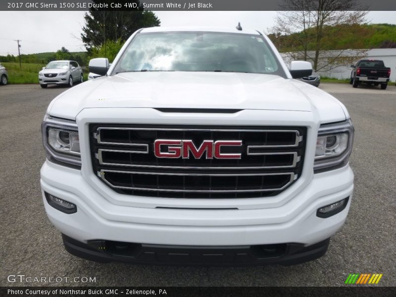 Summit White / Jet Black 2017 GMC Sierra 1500 SLE Double Cab 4WD