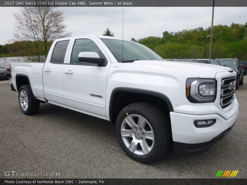Summit White / Jet Black 2017 GMC Sierra 1500 SLE Double Cab 4WD