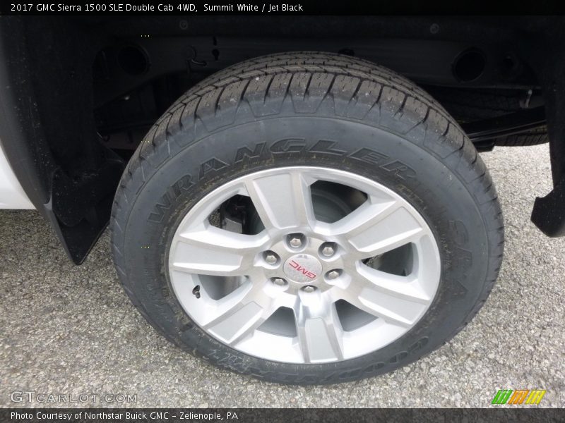 Summit White / Jet Black 2017 GMC Sierra 1500 SLE Double Cab 4WD
