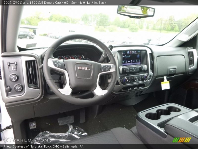 Summit White / Jet Black 2017 GMC Sierra 1500 SLE Double Cab 4WD
