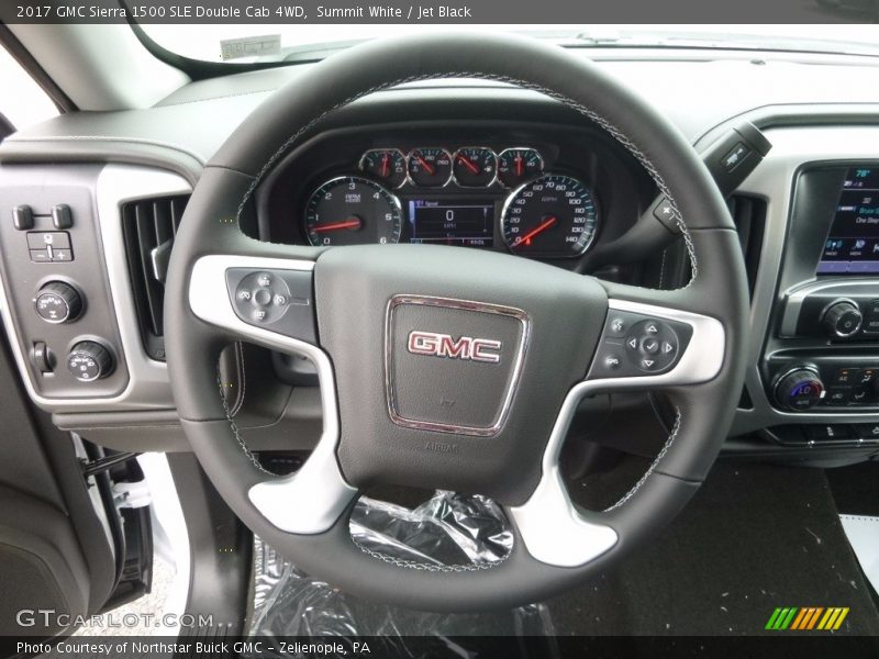 Summit White / Jet Black 2017 GMC Sierra 1500 SLE Double Cab 4WD