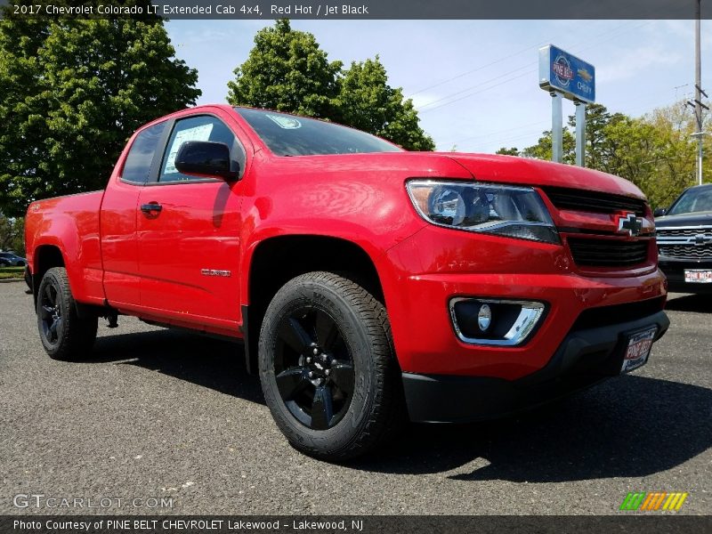 Red Hot / Jet Black 2017 Chevrolet Colorado LT Extended Cab 4x4