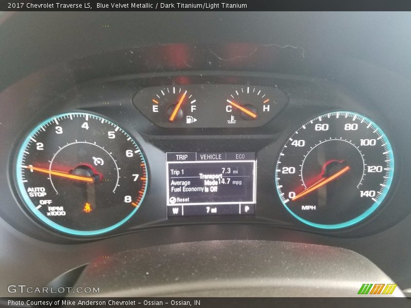 Blue Velvet Metallic / Dark Titanium/Light Titanium 2017 Chevrolet Traverse LS