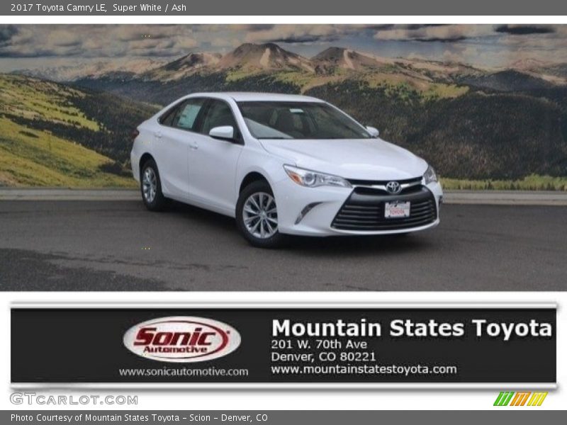 Super White / Ash 2017 Toyota Camry LE