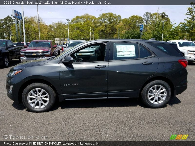 Nightfall Gray Metallic / Medium Ash Gray 2018 Chevrolet Equinox LS AWD