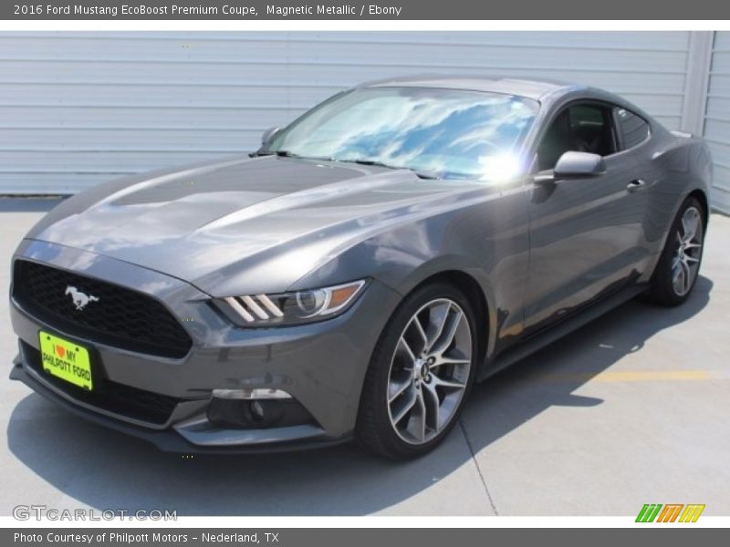 Magnetic Metallic / Ebony 2016 Ford Mustang EcoBoost Premium Coupe