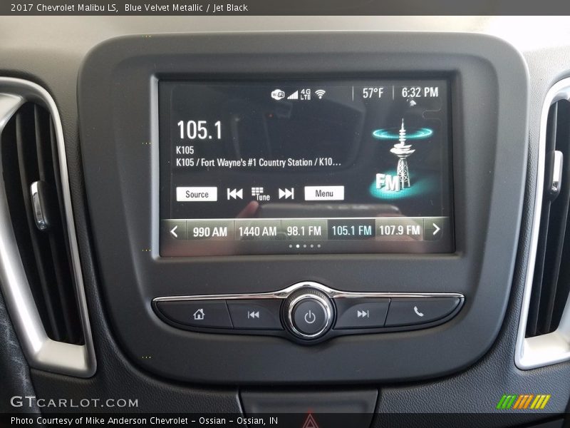 Blue Velvet Metallic / Jet Black 2017 Chevrolet Malibu LS