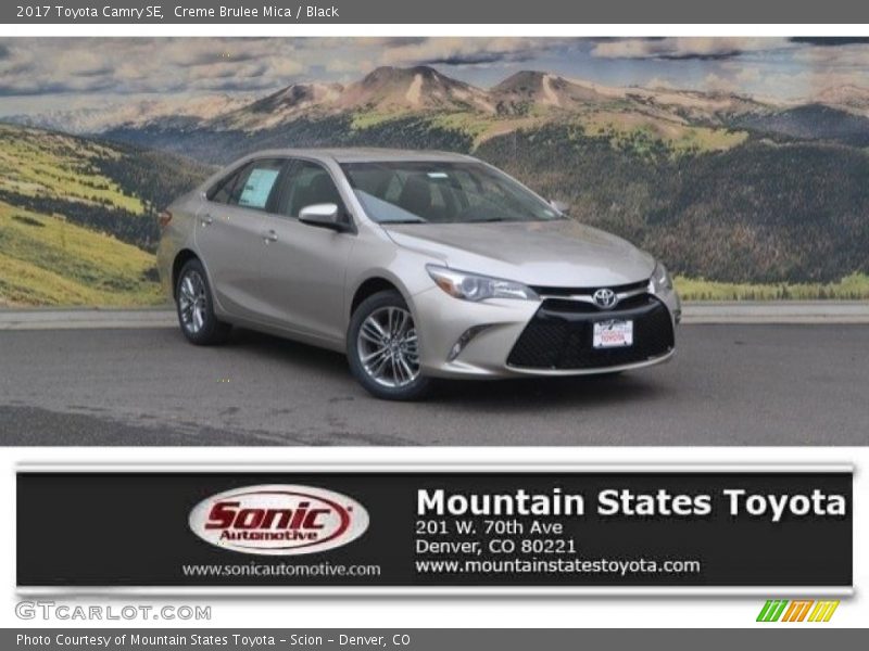 Creme Brulee Mica / Black 2017 Toyota Camry SE