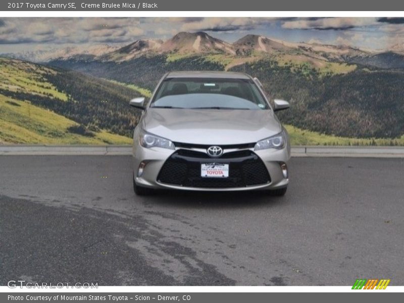 Creme Brulee Mica / Black 2017 Toyota Camry SE