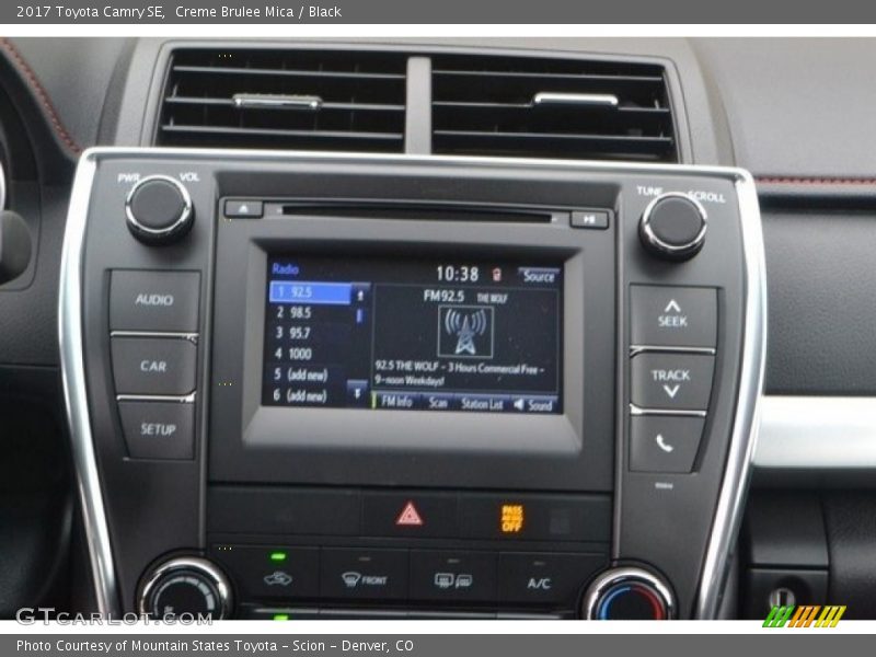 Creme Brulee Mica / Black 2017 Toyota Camry SE
