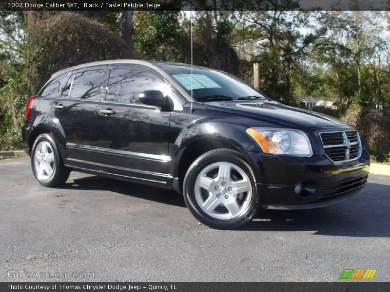 Black / Pastel Pebble Beige 2007 Dodge Caliber SXT