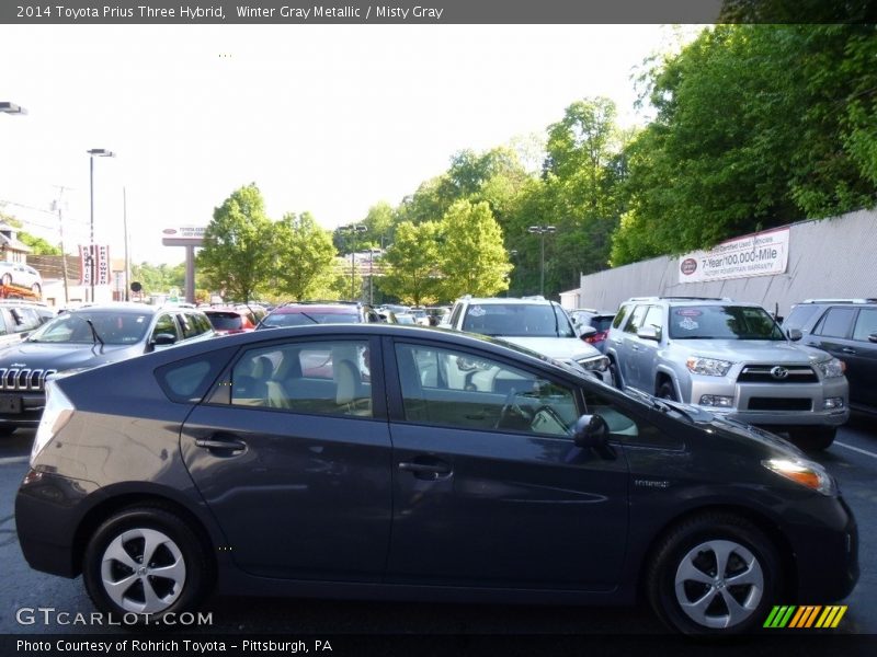 Winter Gray Metallic / Misty Gray 2014 Toyota Prius Three Hybrid