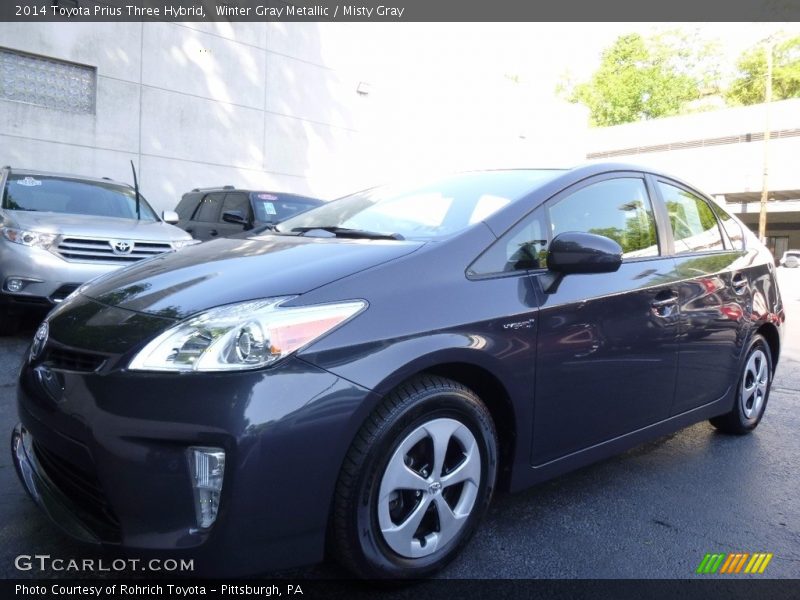 Winter Gray Metallic / Misty Gray 2014 Toyota Prius Three Hybrid