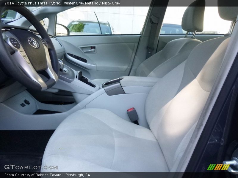 Winter Gray Metallic / Misty Gray 2014 Toyota Prius Three Hybrid