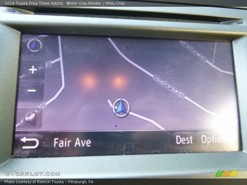 Winter Gray Metallic / Misty Gray 2014 Toyota Prius Three Hybrid