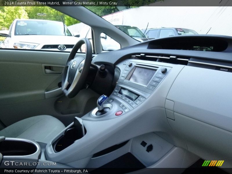 Winter Gray Metallic / Misty Gray 2014 Toyota Prius Three Hybrid