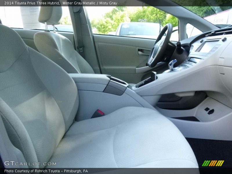 Winter Gray Metallic / Misty Gray 2014 Toyota Prius Three Hybrid