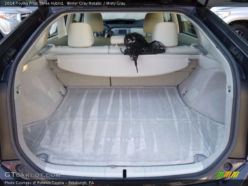 Winter Gray Metallic / Misty Gray 2014 Toyota Prius Three Hybrid