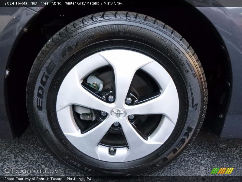 Winter Gray Metallic / Misty Gray 2014 Toyota Prius Three Hybrid
