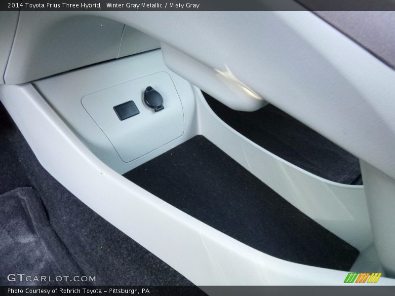 Winter Gray Metallic / Misty Gray 2014 Toyota Prius Three Hybrid