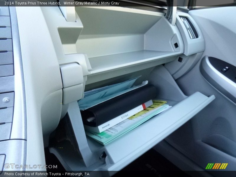 Winter Gray Metallic / Misty Gray 2014 Toyota Prius Three Hybrid