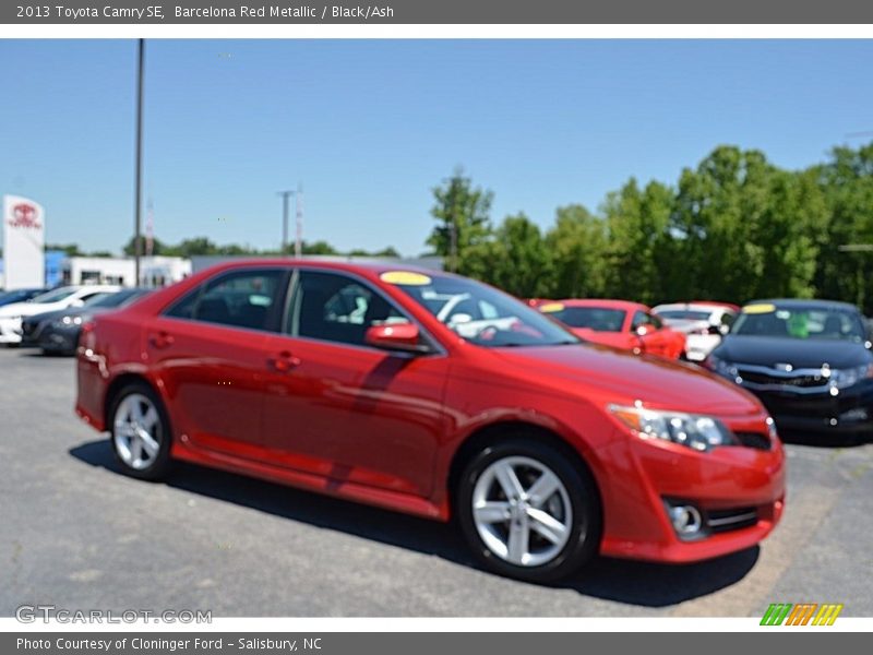 Barcelona Red Metallic / Black/Ash 2013 Toyota Camry SE