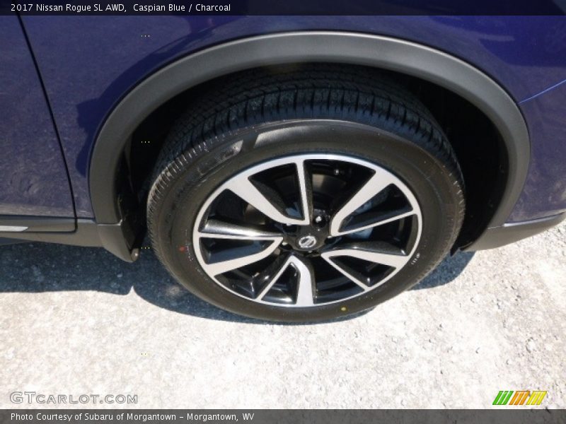 Caspian Blue / Charcoal 2017 Nissan Rogue SL AWD