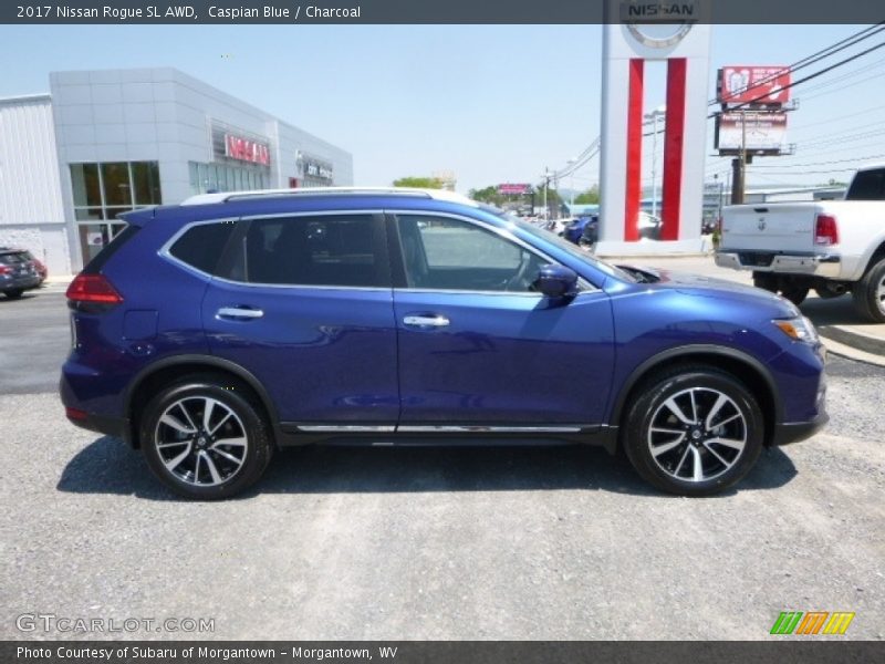 Caspian Blue / Charcoal 2017 Nissan Rogue SL AWD
