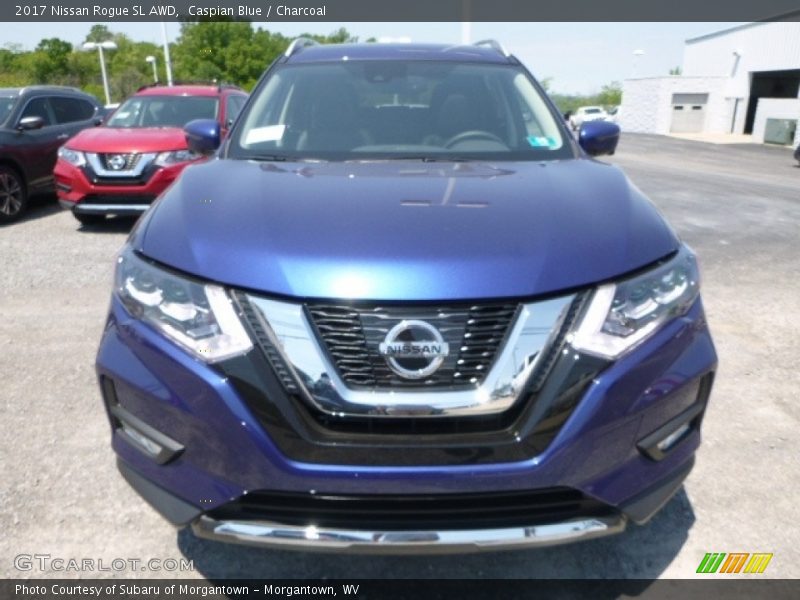 Caspian Blue / Charcoal 2017 Nissan Rogue SL AWD