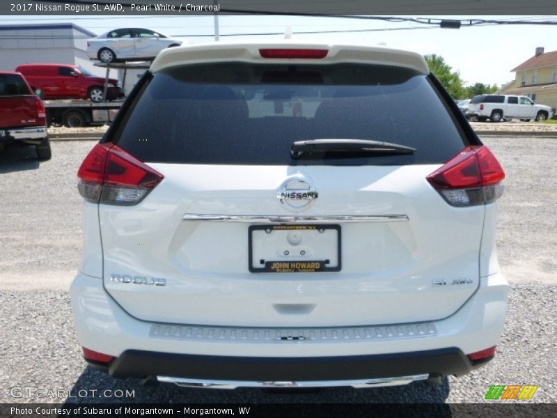 Pearl White / Charcoal 2017 Nissan Rogue SL AWD