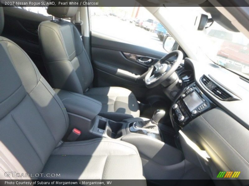 Pearl White / Charcoal 2017 Nissan Rogue SL AWD