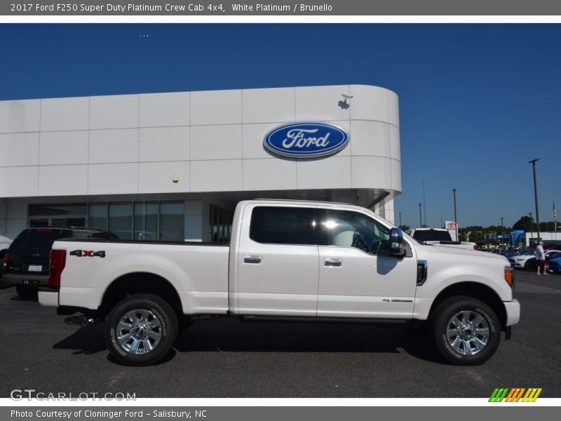 White Platinum / Brunello 2017 Ford F250 Super Duty Platinum Crew Cab 4x4