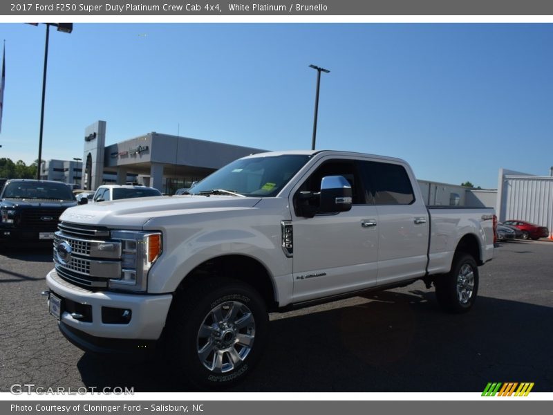 White Platinum / Brunello 2017 Ford F250 Super Duty Platinum Crew Cab 4x4