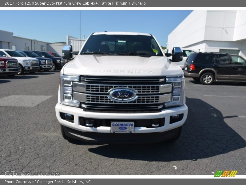 White Platinum / Brunello 2017 Ford F250 Super Duty Platinum Crew Cab 4x4