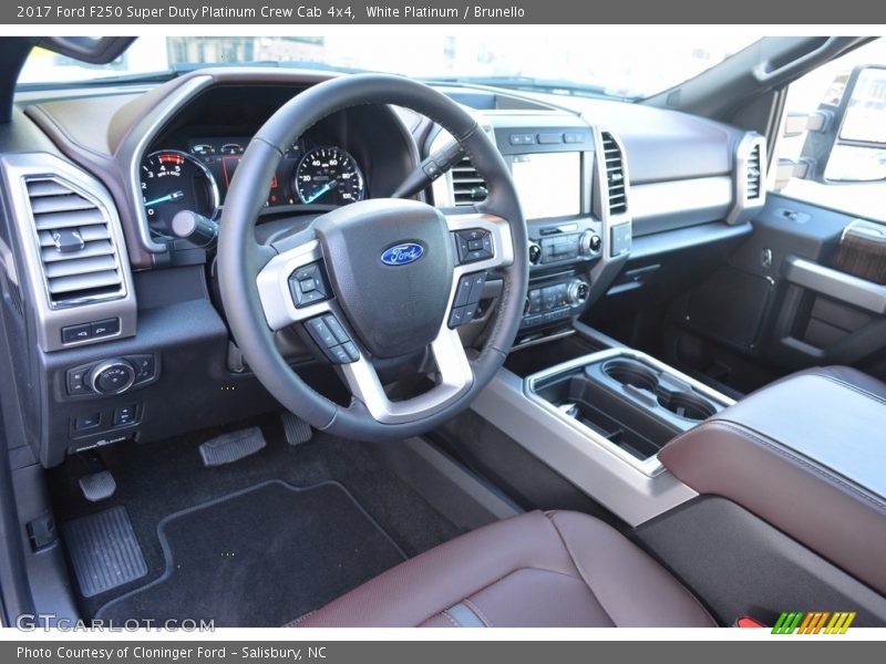 White Platinum / Brunello 2017 Ford F250 Super Duty Platinum Crew Cab 4x4
