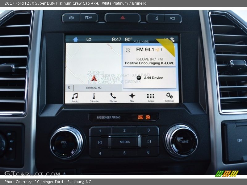 White Platinum / Brunello 2017 Ford F250 Super Duty Platinum Crew Cab 4x4