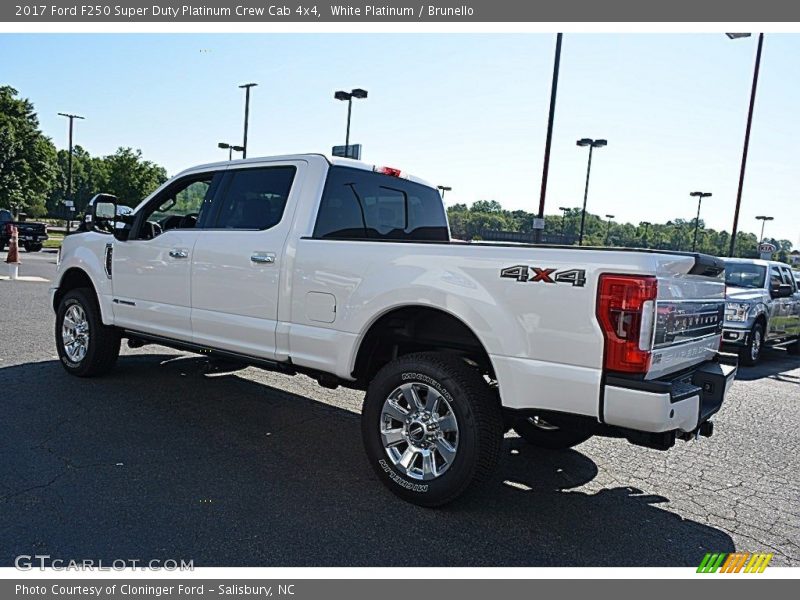 White Platinum / Brunello 2017 Ford F250 Super Duty Platinum Crew Cab 4x4