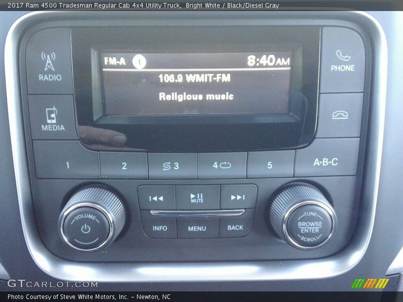 Bright White / Black/Diesel Gray 2017 Ram 4500 Tradesman Regular Cab 4x4 Utility Truck