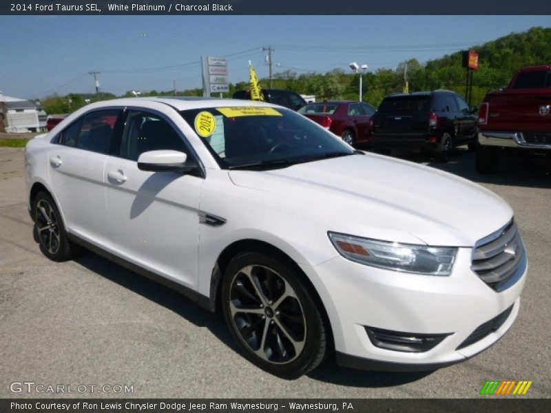 White Platinum / Charcoal Black 2014 Ford Taurus SEL