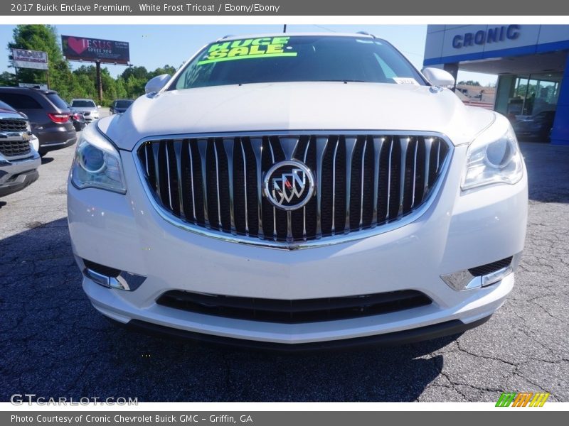 White Frost Tricoat / Ebony/Ebony 2017 Buick Enclave Premium