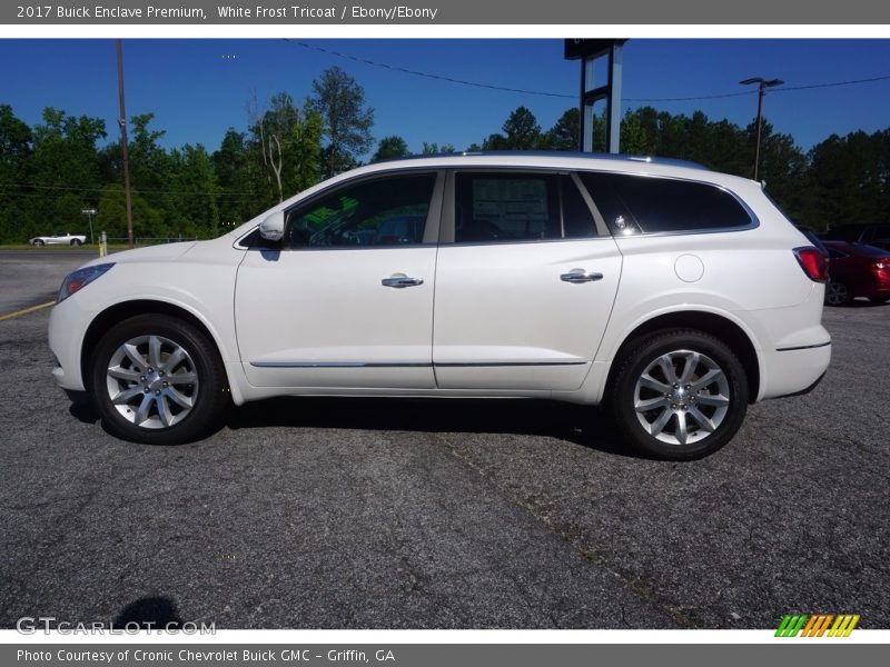 White Frost Tricoat / Ebony/Ebony 2017 Buick Enclave Premium