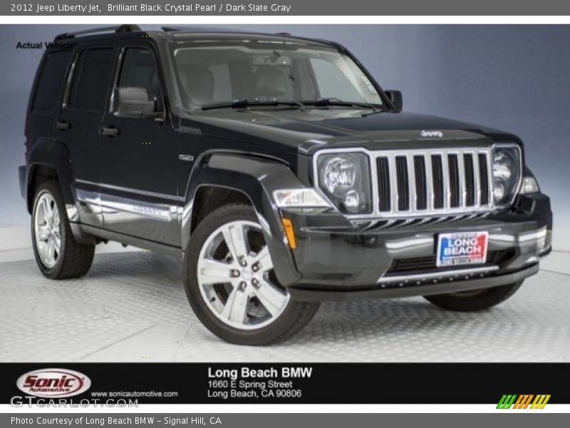 Brilliant Black Crystal Pearl / Dark Slate Gray 2012 Jeep Liberty Jet