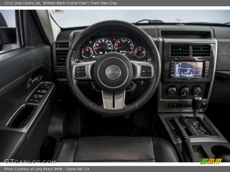 Brilliant Black Crystal Pearl / Dark Slate Gray 2012 Jeep Liberty Jet