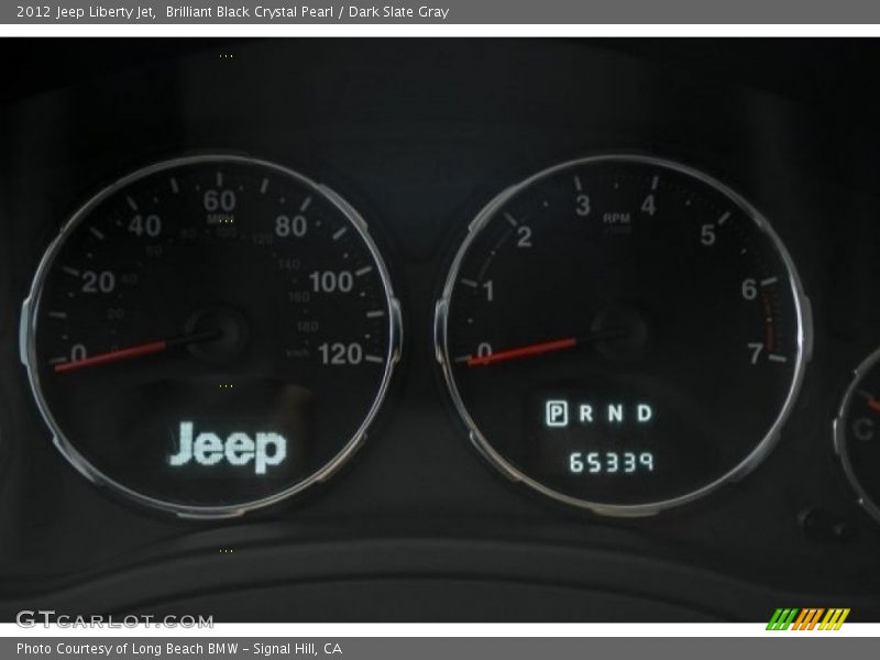 Brilliant Black Crystal Pearl / Dark Slate Gray 2012 Jeep Liberty Jet
