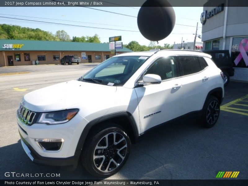 Bright White / Black 2017 Jeep Compass Limited 4x4