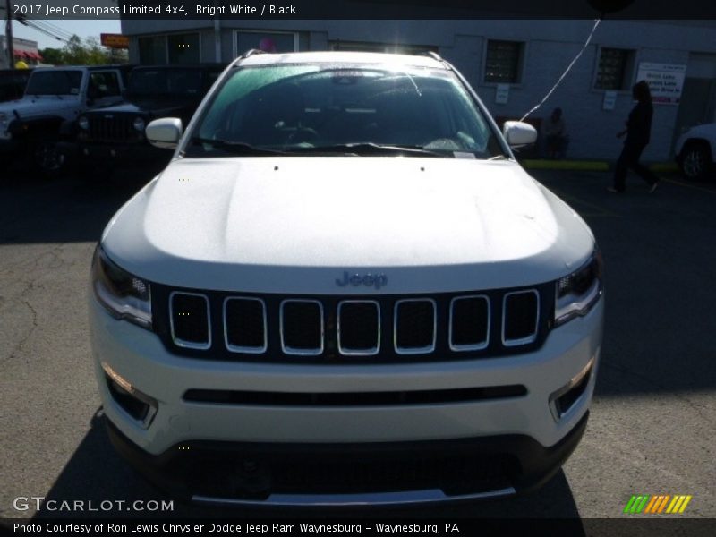 Bright White / Black 2017 Jeep Compass Limited 4x4