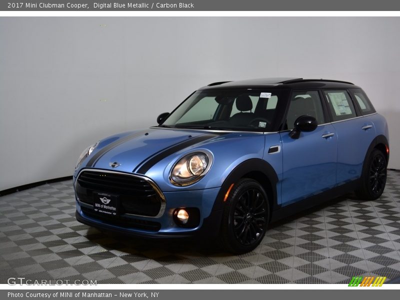 Digital Blue Metallic / Carbon Black 2017 Mini Clubman Cooper